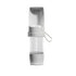Gray portable pet water bottle with food container, 2-in-1 foldable 500ml travel bowl for dogs, cats, and puppies