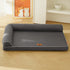 Grey waterproof washable dog bed with Oxford fabric, anti-slip pet sofa cushion for dogs, removable four-season sleeping kennel