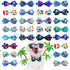 50pcs Small Dog Bowtis Pet Bowknot Fashion Dog Grooming For Dogs Pets Bow Tie Neckties Dog Grooming Accessories displayed on a dog.