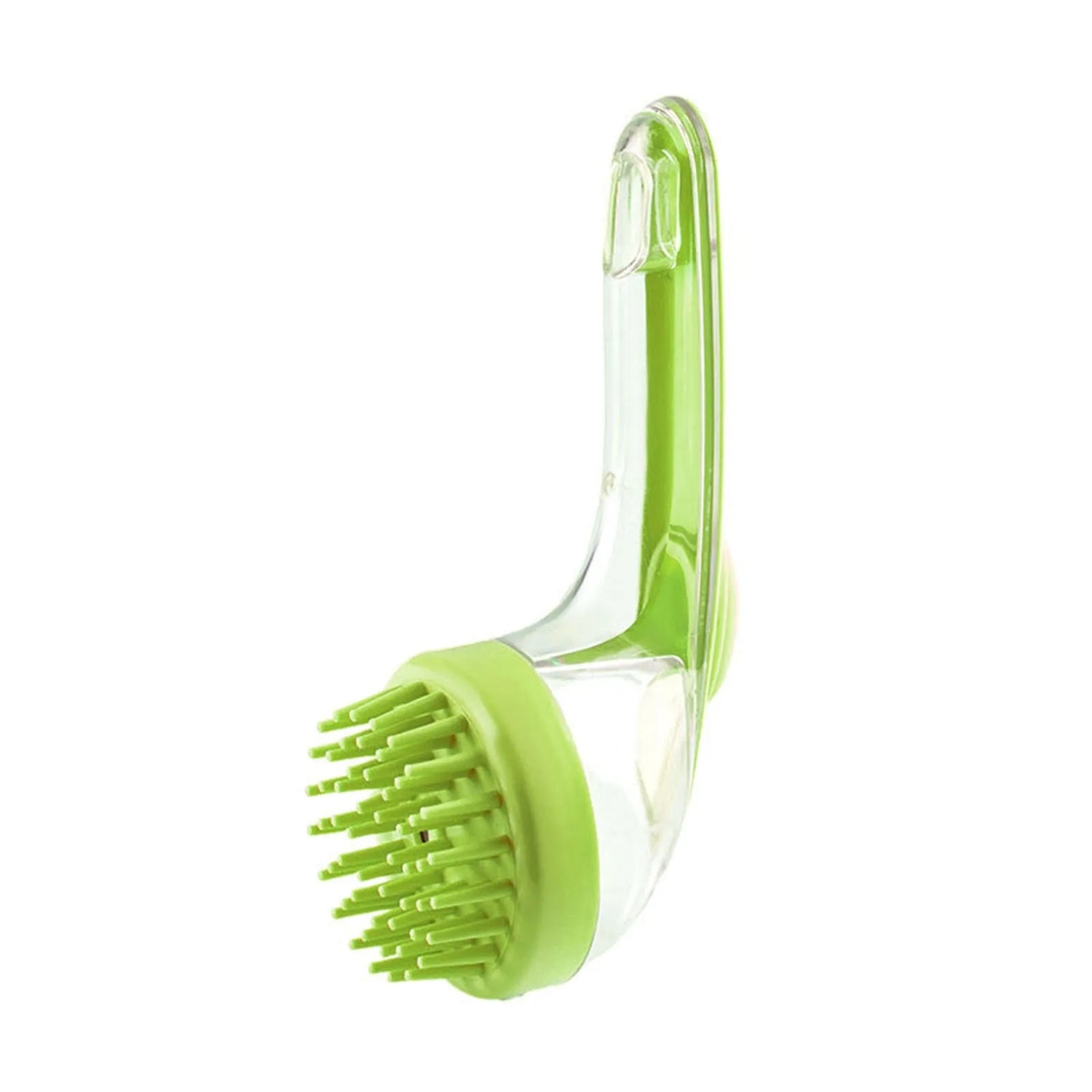 pet bath brush with shampoo dispenser silicone long handle massage brush for dog and cat grooming