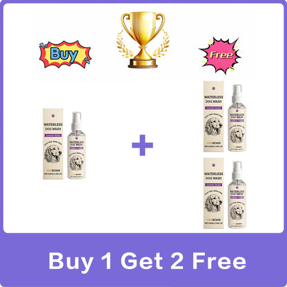 No Rinse Dog Waterless Shampoo Spray Deep Cleansing Deodorizing for Puppies Senior Dogs Moisturizing Shiny Fur Grooming Care