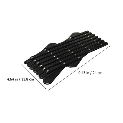 Cat Doorway Barrier Car Outdoor Dog Fence Pet Travel Window Protection Mesh Metal dimensions showing 9.43 in length and 4.64 in width.