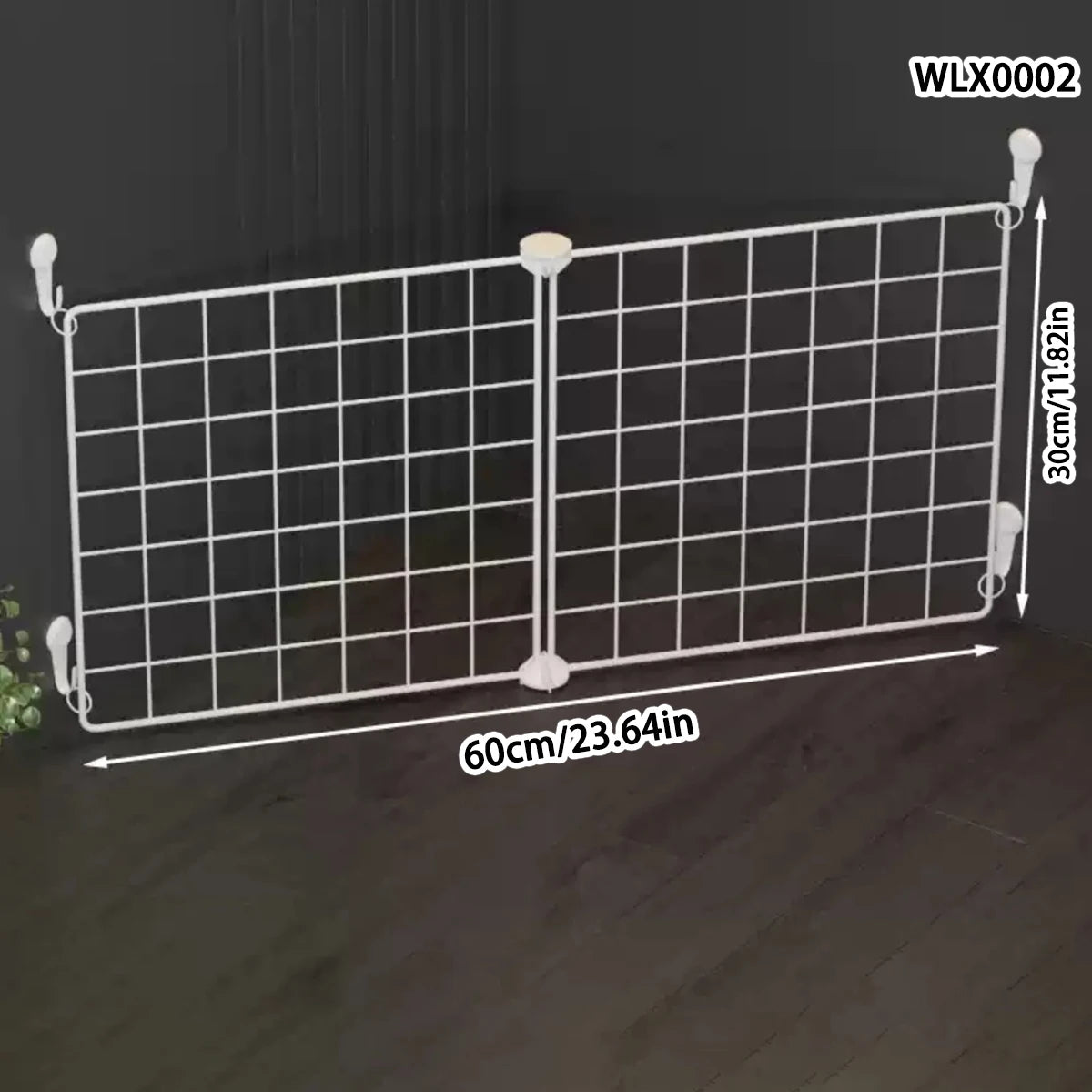 Puppy Fence for Home Indoor Use, Anti-Escape Corgi Dog Fence, Puppy Training Isolation Net shown in dimensions 60cm by 30cm.