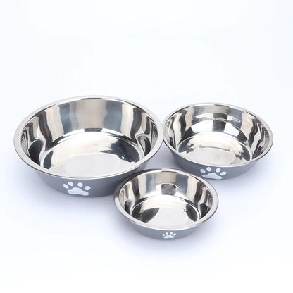 Dog bowl new pet bowl large capacity dog food bowl stainless steel anti-overturning household dog bowl pet supplies