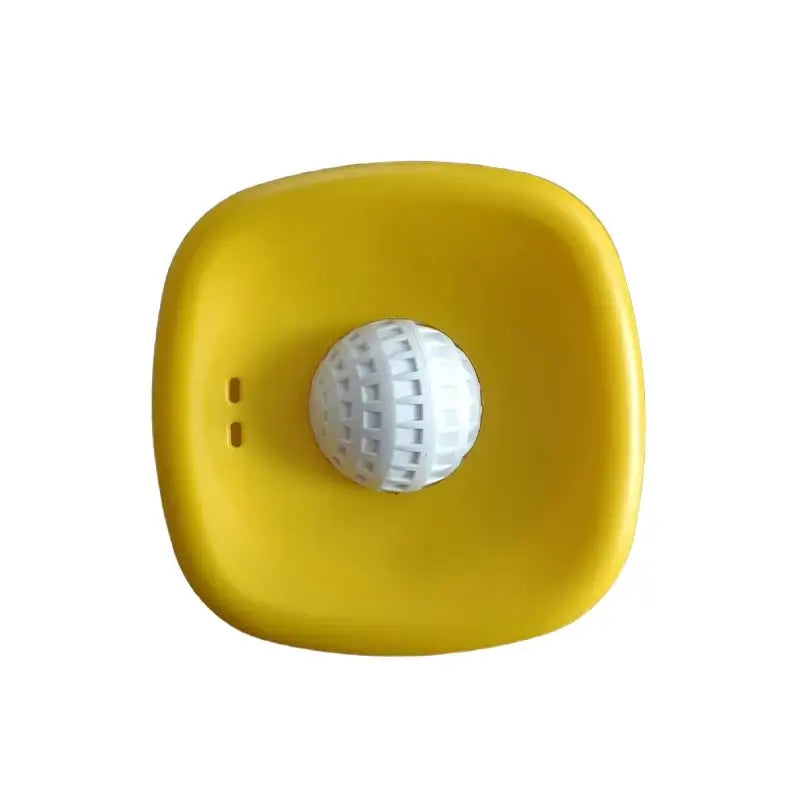 yellow slow feeder dog lick bowl, anti-slip plastic square bowl for liquid treats, XS size, color 05