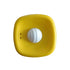 yellow slow feeder dog lick bowl, anti-slip plastic square bowl for liquid treats, XS size, color 05