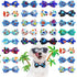 50pcs Pet Dog Grooming Small Dog Bowtis Pet Bowknot For Dogs Pets Bow Tie Neckties Dog Grooming Accessories displayed on a dog.