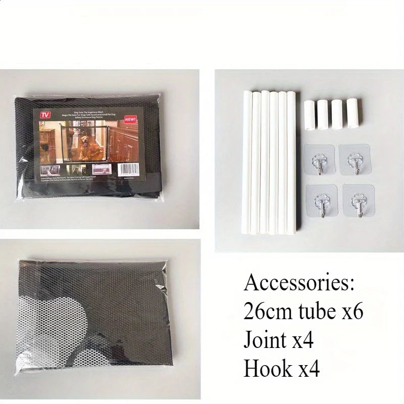 Fence Protection Net Pet Isolated Network Stairs Gate Dog Accessories No Punching Pet Dog Barrier Fences Foldable Dog Safety