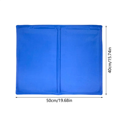 self cooling dog mat blue portable pet cooling pad 50x40cm for dogs and cats, breathable summer sleeping mat