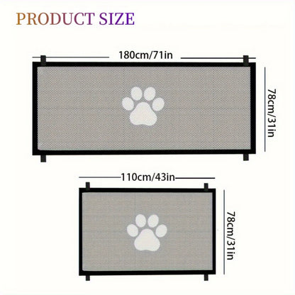 Fence Protection Net Pet Isolated Network Stairs Gate Dog Accessories No Punching Pet Dog Barrier Fences Foldable Dog Safety product size dimensions