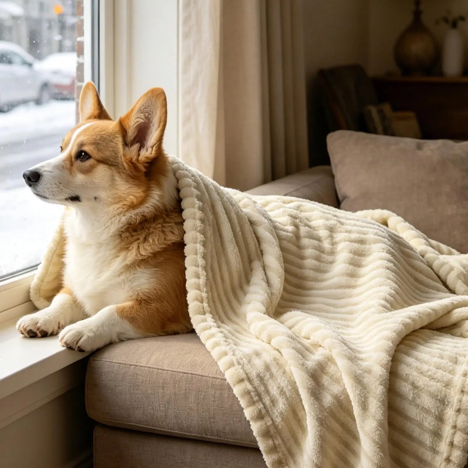 washable pet blanket for cozy dog comfort, furniture protection, and indoor use on sofa, bed, or crate