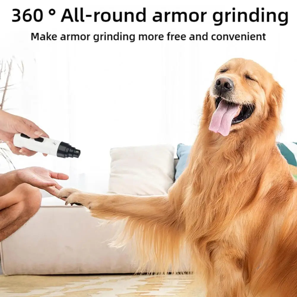 usb charging dog nail grinder for safe 360-degree pet nail trimming on dogs and cats, portable grooming tool