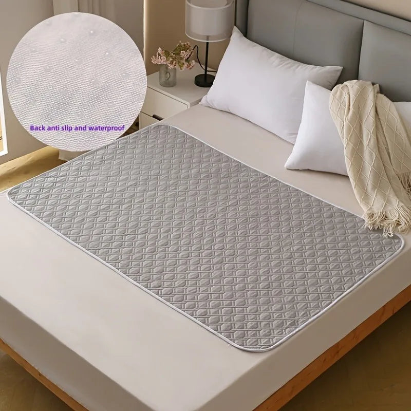 washable waterproof mattress protector for adults and elderly pets, breathable reusable urine mattress pad, back anti-slip