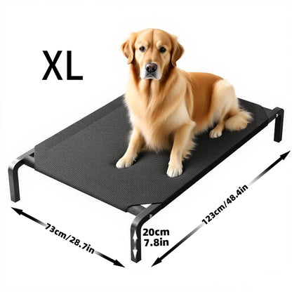 elevated dog bed for all seasons XL black breathable washable nylon dog bed for golden retriever