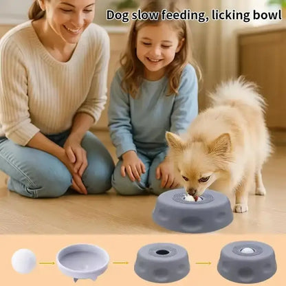 slow feeder dog bowl for dogs, anti-overflow licking bowl promoting calm, healthy eating and mental enrichment