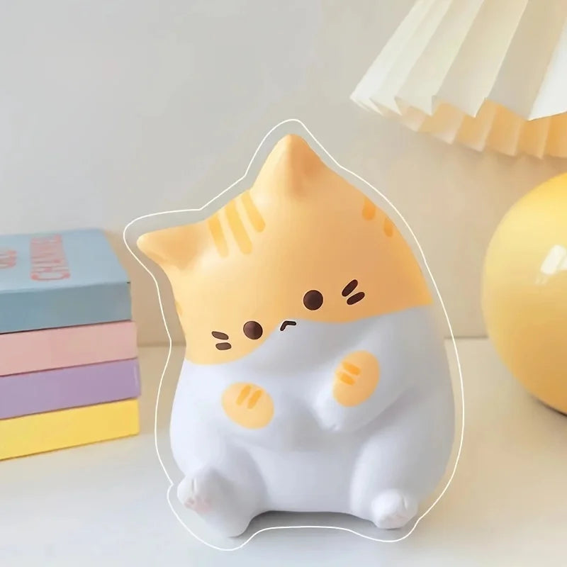 Cute cat squeeze toy for kids and adults, soft slow rebound pop fidget ball, ideal Halloween and Christmas gift.