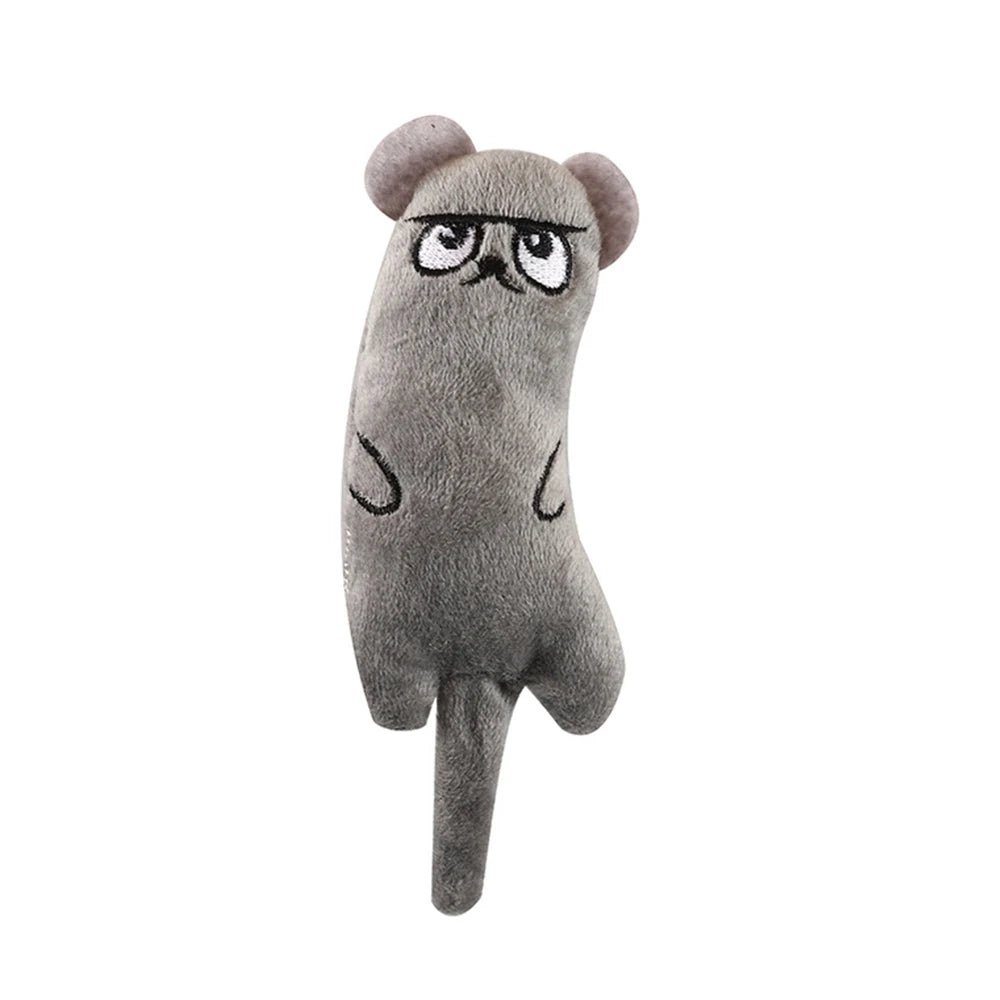 B-grey durable cotton rope dog chew toy plush mouse-shaped dog toy for chewing, molar cleaning, and interactive play