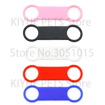 Wholesale 20PCS Pet Identity  Silicone Blank Dog Accessories Matching  Collar Anti-loss Nameplate Cat Stretch Rubber