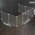 Puppy Fence for Home Indoor Use, Anti-Escape Corgi Dog Fence, Puppy Training Isolation Net with dimensions.