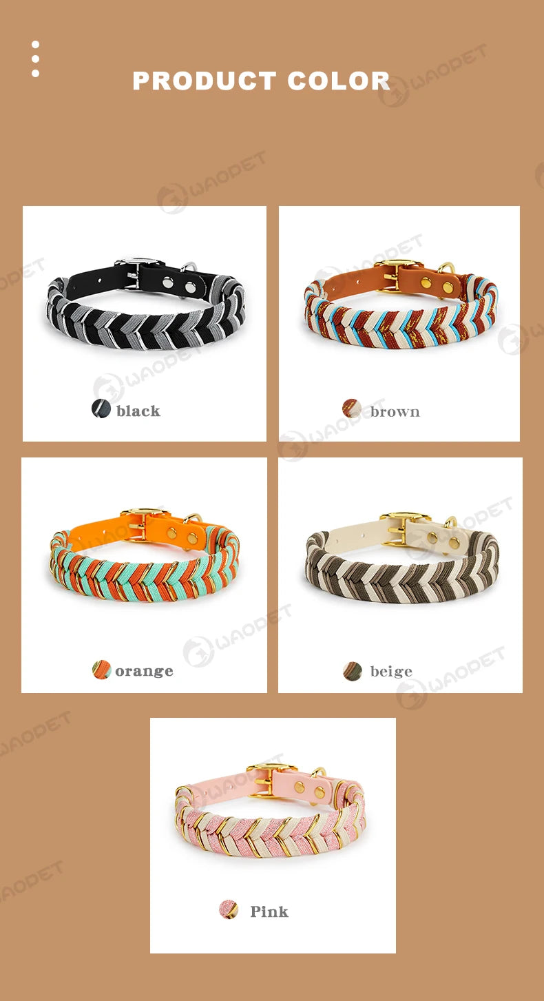 Dog Fashion Collar For Ladies Handmade Design Pet Colorful Neck Ring Small Medium and Large Dogs Lead-collar Wear Supplies in various colors