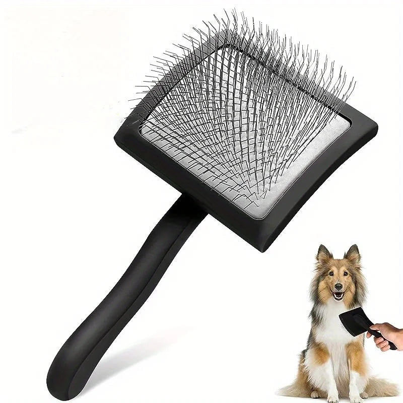 Dog Slicker Brush for Grooming Doodle Hair, Extra Long Pin Poodle Brush for Shedding