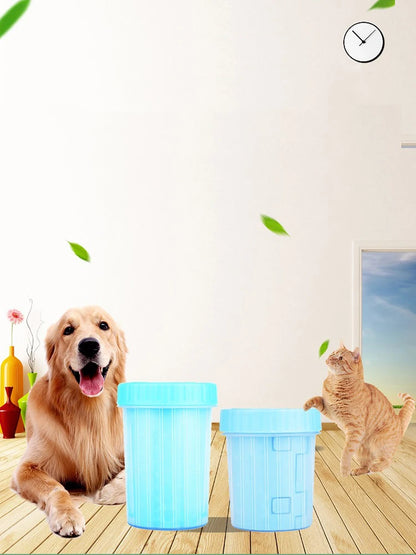 automatic pet paw cleaning cup for dogs and cats, convenient paw washer for cleaner paws after walks and outdoor play