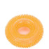 Textured orange rubber dog chew toy ring for dental health and interactive play