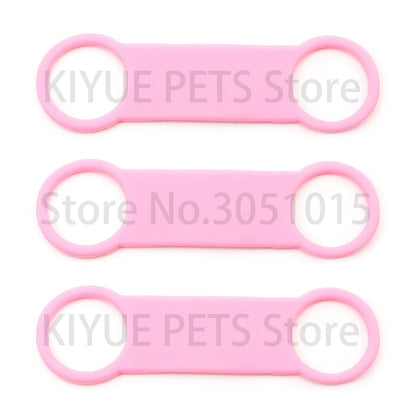 Wholesale 20PCS Pet Identity  Silicone Blank Dog Accessories Matching  Collar Anti-loss Nameplate Cat Stretch Rubber