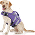 Purple waterproof dog life jacket with reflective stripes and extra stick, premium polyester safety vest for dogs