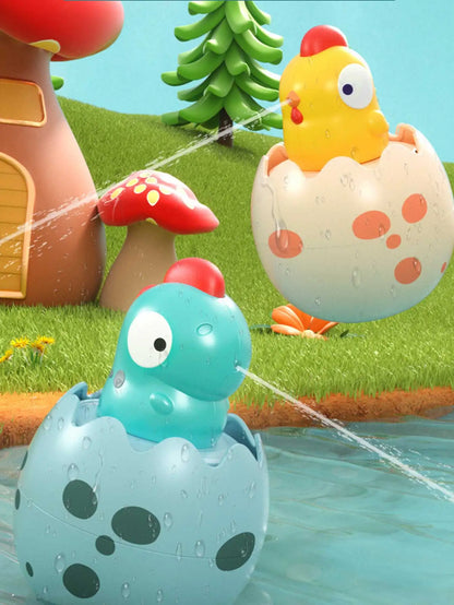 baby bath water spray toy cute duck and chick sprinkler bath water toy for kids in colorful eggs