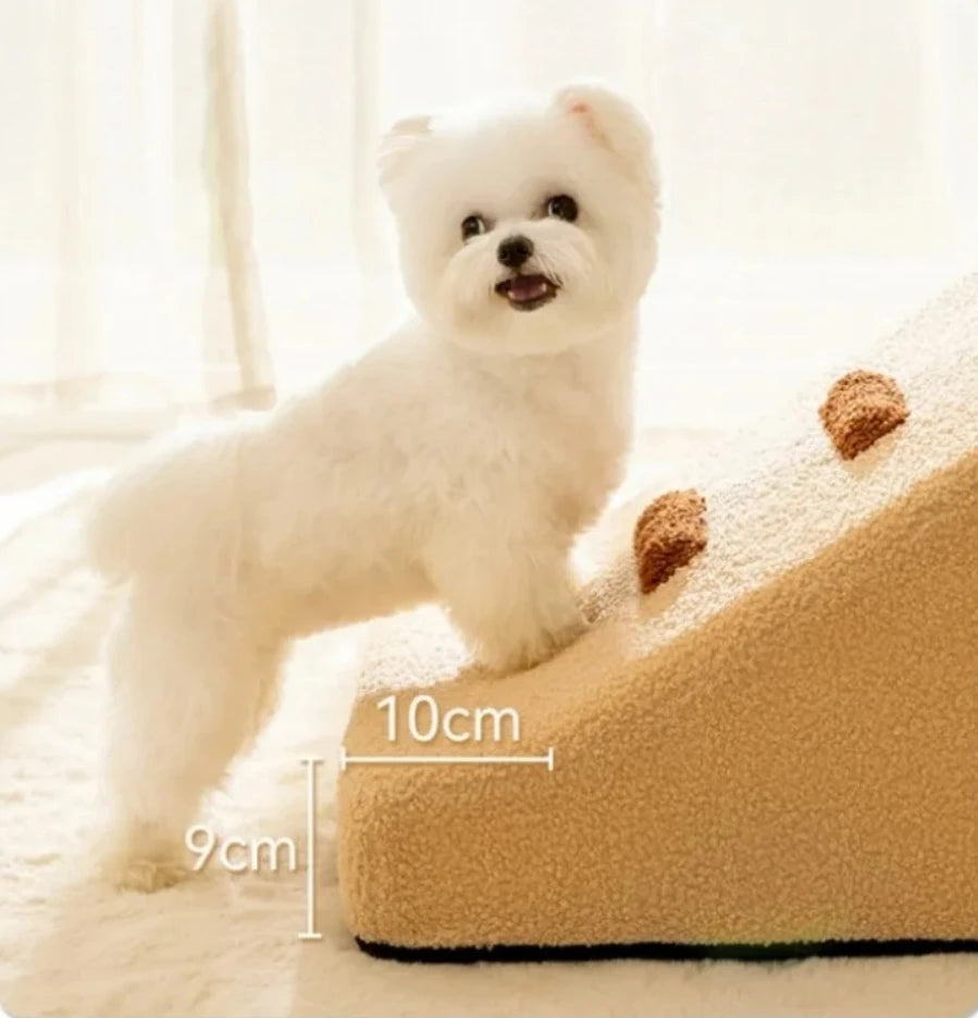 2/3  Steps Puppy Stairs Non-Slip Ladder Dogs Pets Secure Stairs Ramp for Dogs Protect Older Dogs  with Joint Pain Sofa Bed Ladde