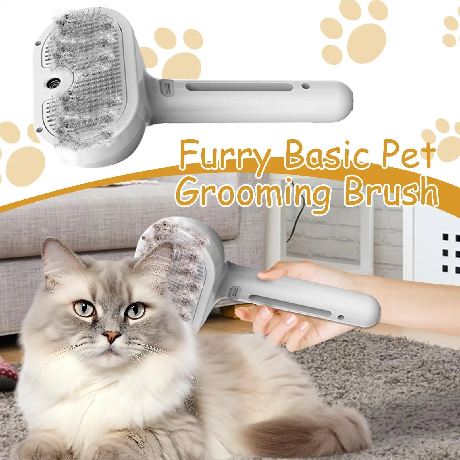 Dog Brush for Grooming Portable Pet Hair Removal Comb Electric Pet Spray Grooming Comb Cleaning Steam Brush Pet Supplies