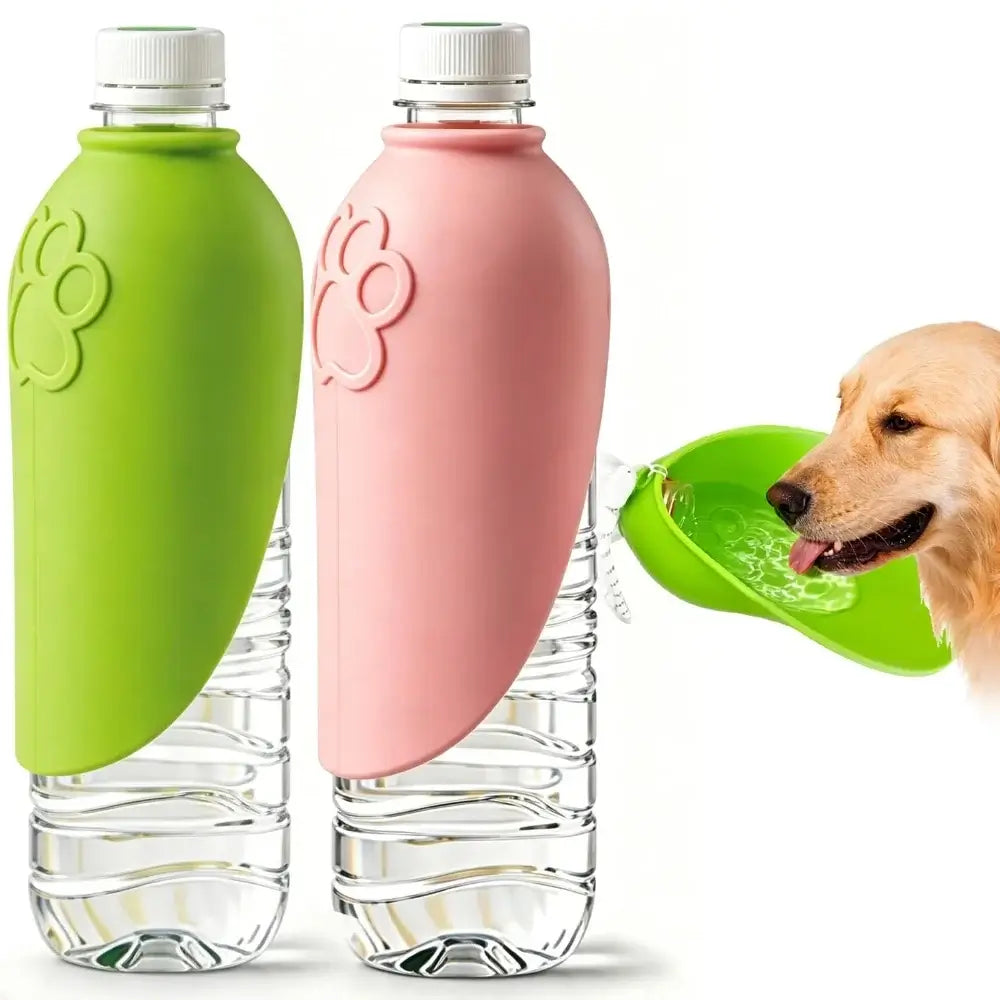portable dog water bottle for travel, leak-proof pet water dispenser for outdoor walks, hikes, and dog hydration