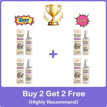 No Rinse Dog Waterless Shampoo Spray Deep Cleansing Deodorizing for Puppies Senior Dogs Moisturizing Shiny Fur Grooming Care