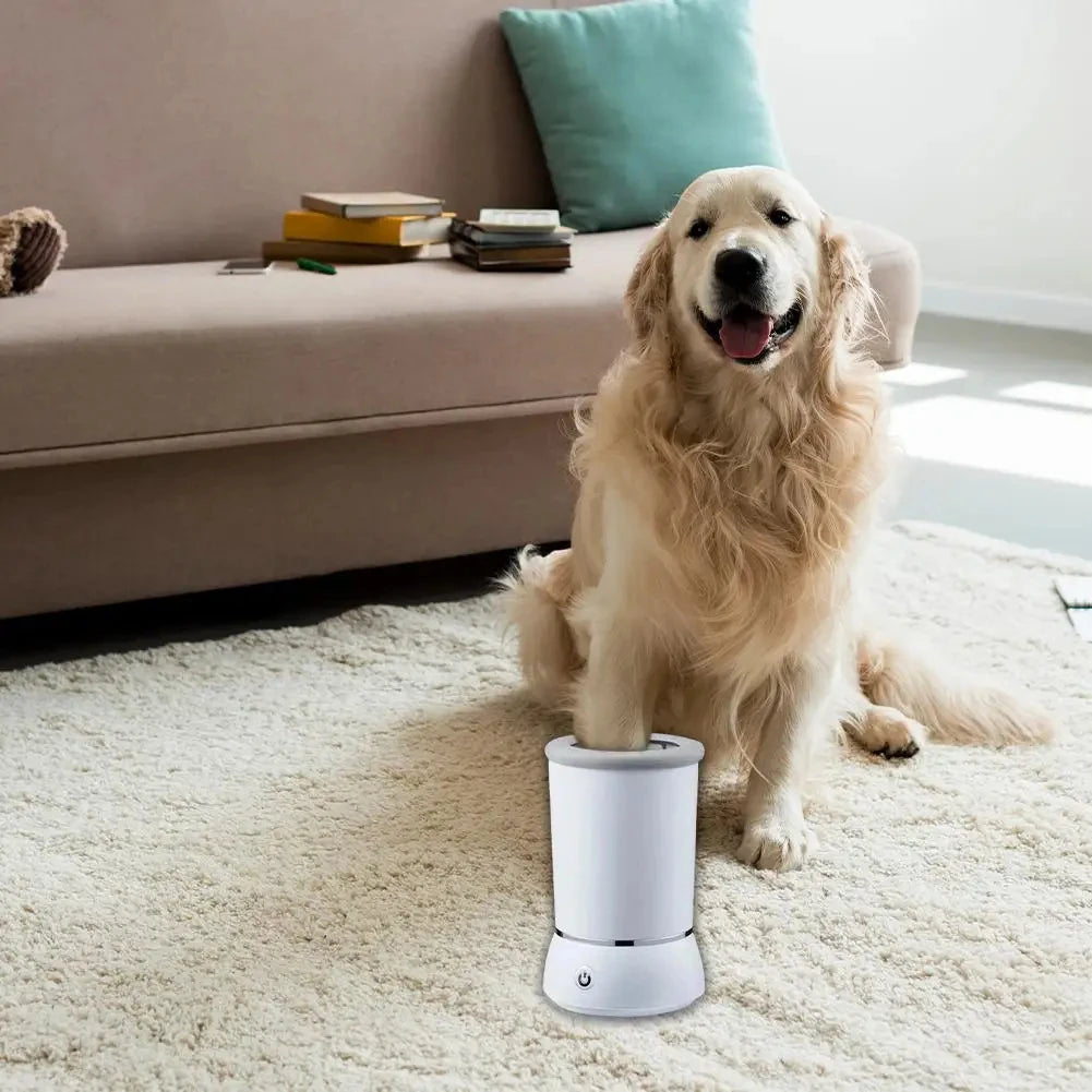 automatic pet paw cleaner for dogs, low-noise USB electric foot washing cup for quick paw cleaning