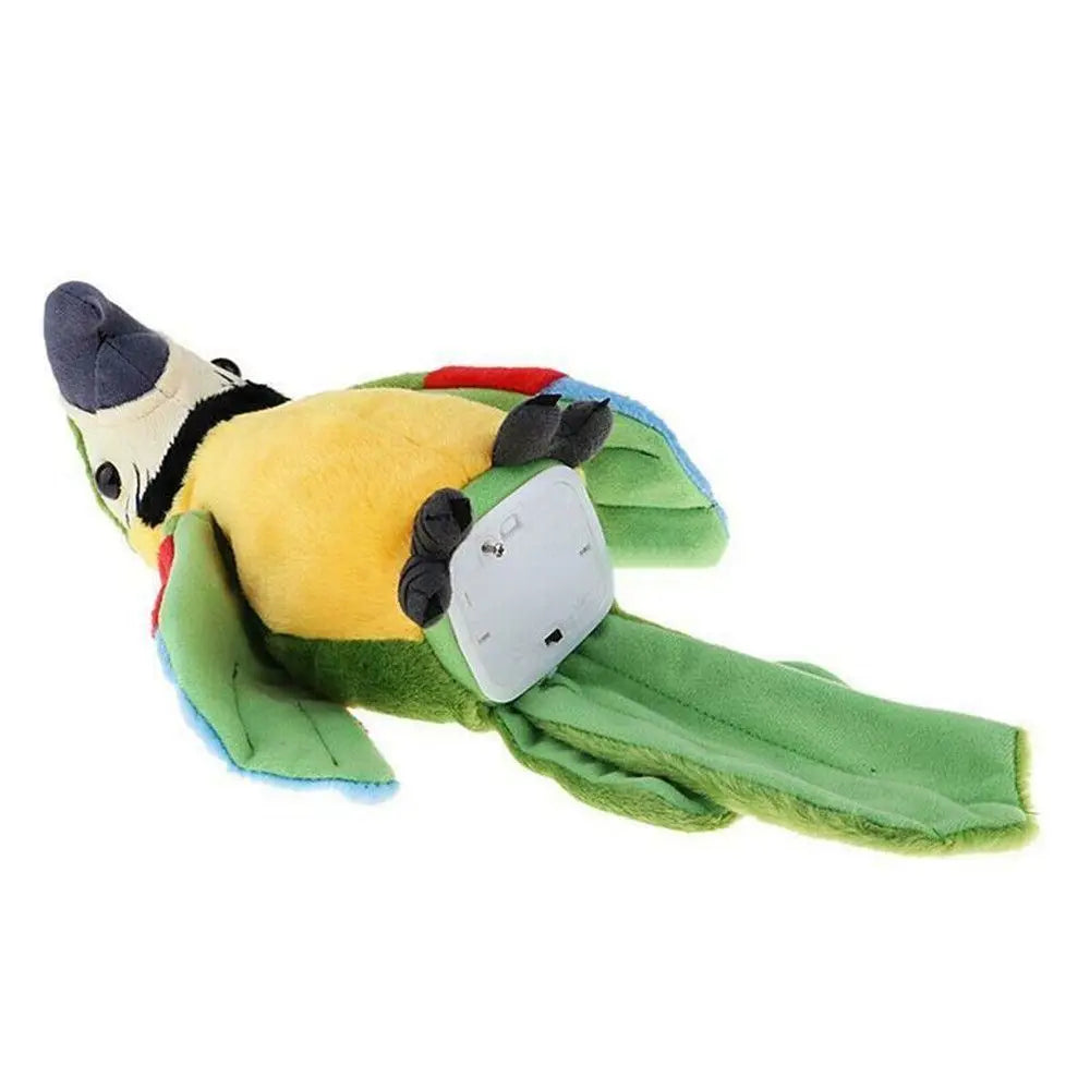 Talking parrot toy plush bird repeat voice imitation gift for kids, colorful soft electric parrot