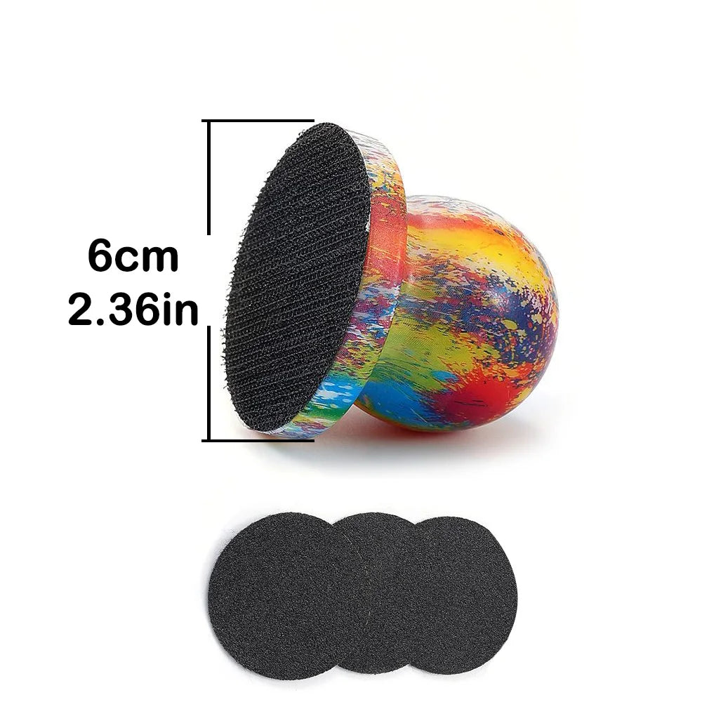 portable pet nail grinder colorful stamp-shaped handheld ABS pet grooming tool with sandpaper grinding pad, 6cm