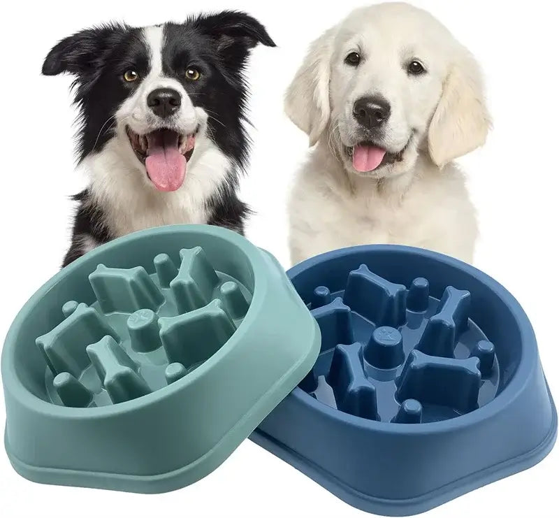 slow feeder dog bowl anti-choking puzzle feeder for small and medium dogs, anti-slip pet food bowl