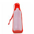 portable pet water bottle for dogs red travel cup dispenser with drinking bowl for small and large dogs and cats