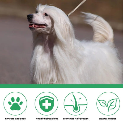 dog hair loss supplement for s and dogs, promotes hair growth, repairs hair follicles, herbal extract