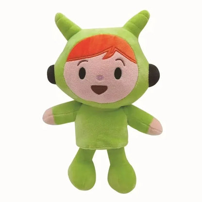 Pocoyo plush doll 26cm green character stuffed toy with orange hair, kawaii children&