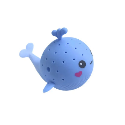 baby whale bath toys blue squishy whale water toy for children, soft squeezing stress relief bath and swimming play toy