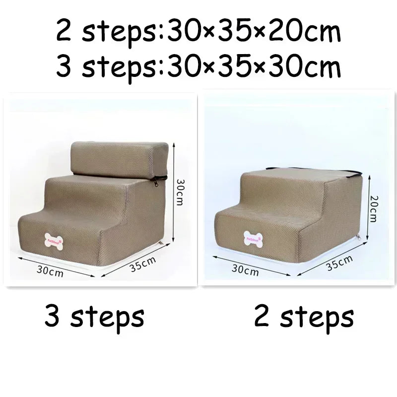Hot Dog House Dog Stairs Pet 3 Steps Stairs for Small Dog Cat Pet Ramp Ladder Anti-slip Removable Dogs Bed Stairs Pet Supplies