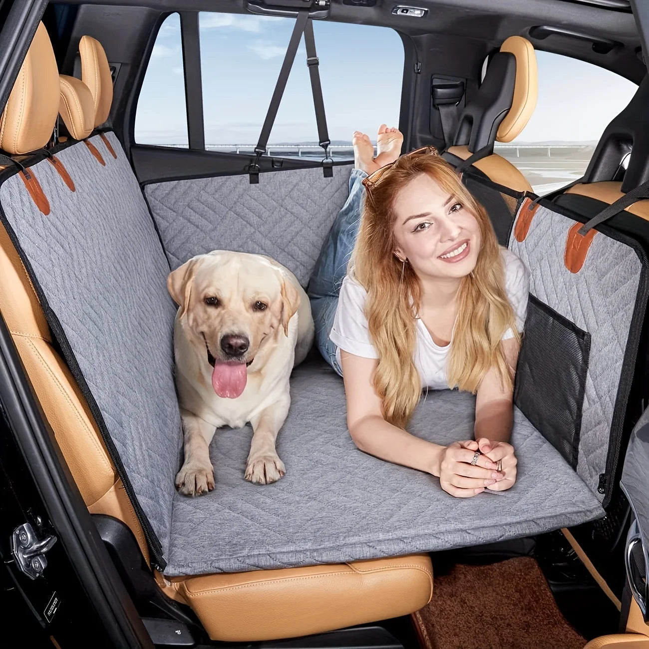 Dog Seat Cover Car Seat Cover For Pets, Waterproof Pet Seat Cover Hammock Scratch Proof Nonslip Durable Soft Pet Back Seat Covers