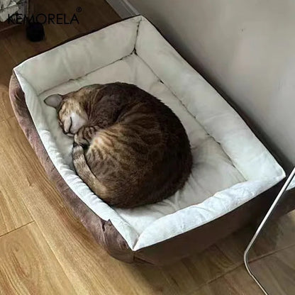 orthopedic plush dog bed with white PP filling, cozy support for small to large dogs, all-season breathable pet bed