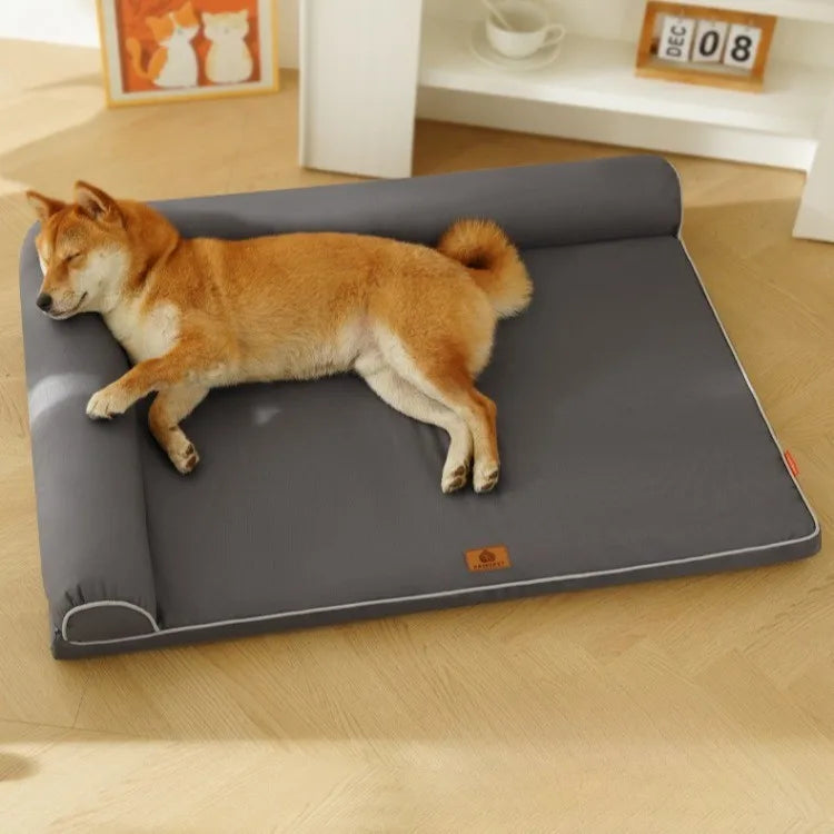 waterproof washable dog bed with removable Oxford fabric cushion for four-season comfort, anti-slip dog sofa mat