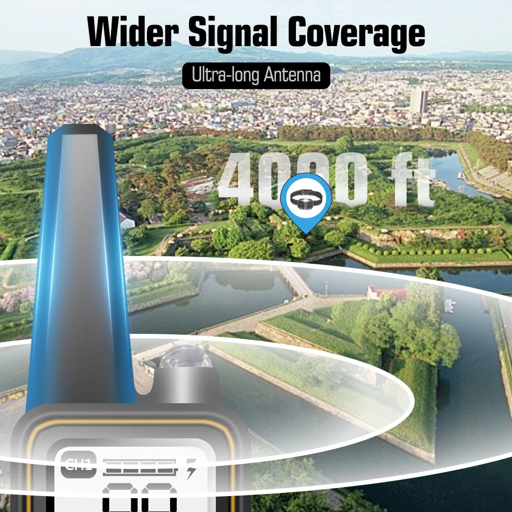 Wider Signal Coverage with Ultra-long Antenna for Dog Collar for 3 Dogs, Waterproof Rechargeable Dog Training Collar with Remote for Small, Medium and Large Dogs,IP67 Wat