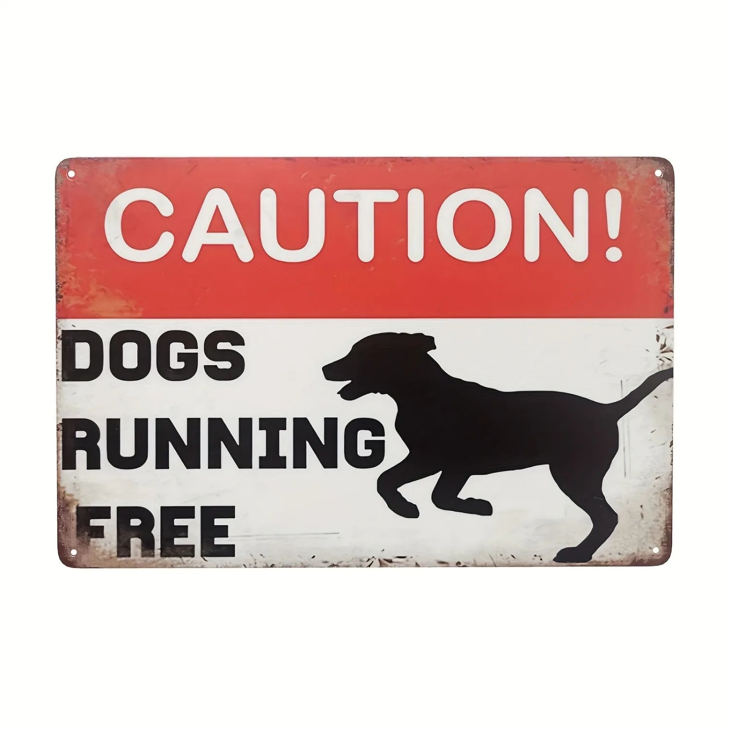 Aluminum Beware of Dog Sign for Outdoor Fence, Gate, Farm, and Home or bar decoration signs made of tin material.