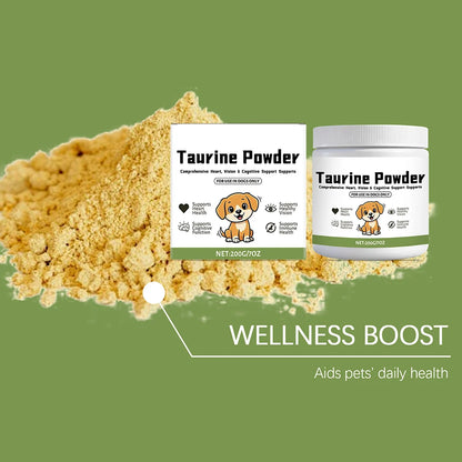 Taurine powder supplement for dogs with wellness benefits, heart and immune support