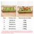 waterproof square dog bed for large dogs beige green sofa-style cushioned pet mattress with non-slip bottom